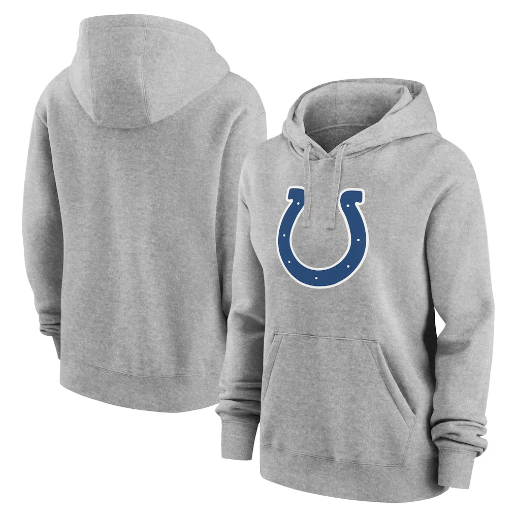 Punc IN.Colts Heather Gray Club Fleece Hoodie Limited Blank Player Stitched Jerseys