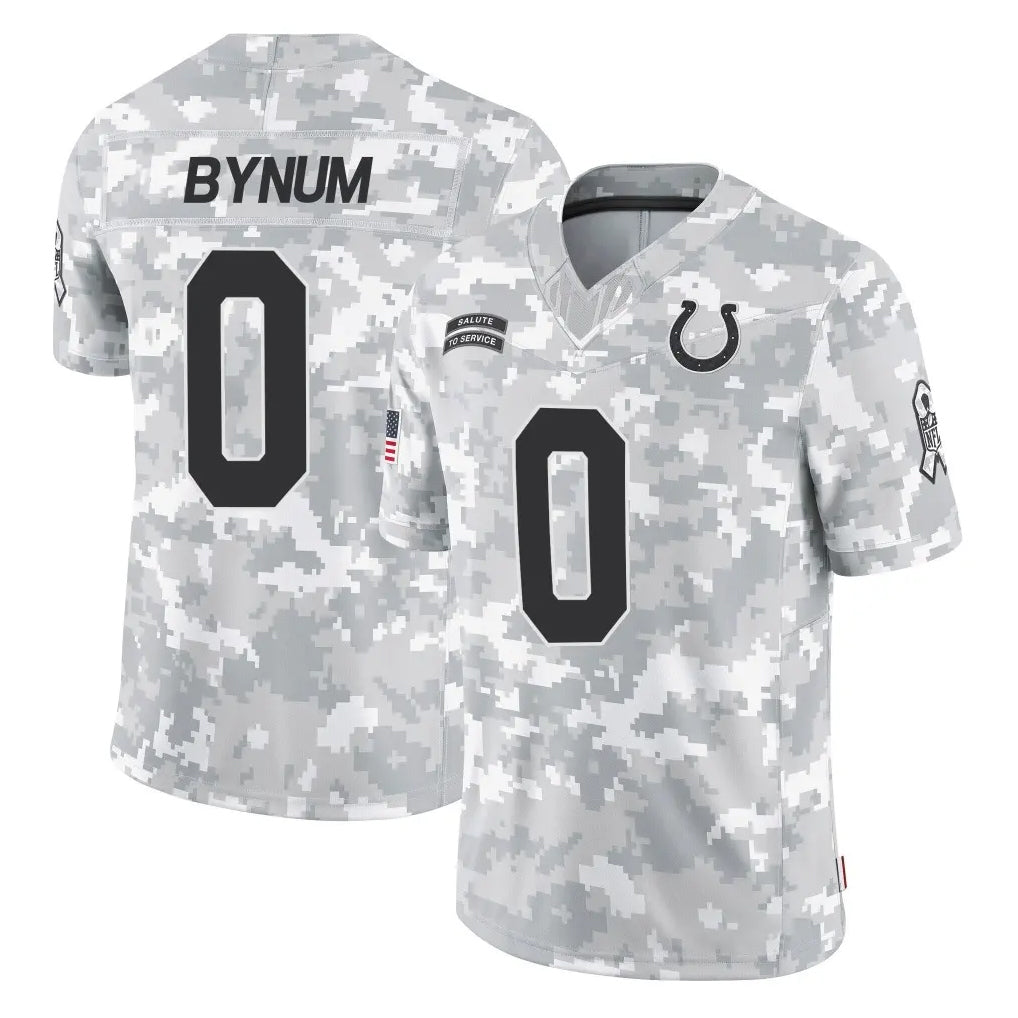 Punc IN.Colts #0 Camryn Bynum Player Arctic Camo Salute To Service Limited Game Stitched Jerseys