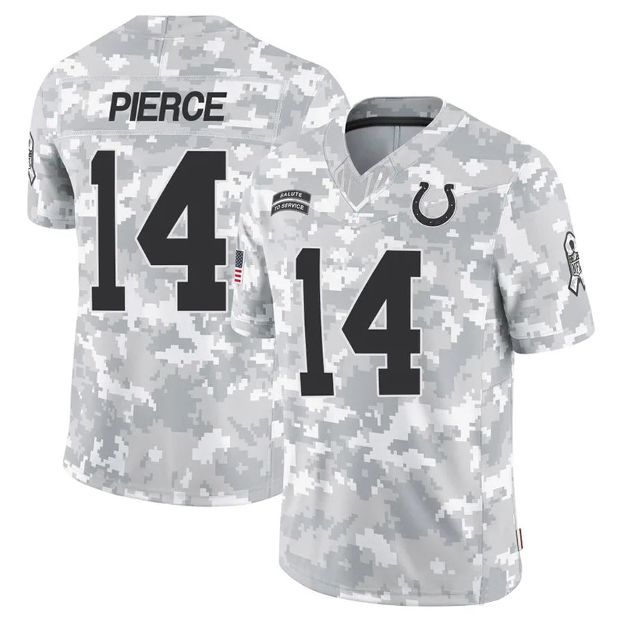Punc IN.Colts #14 Alec Pierce Player Arctic Camo Salute to Service Limited Stitched Jerseys
