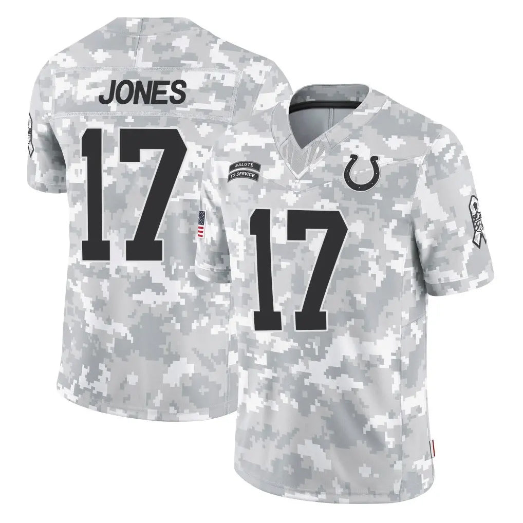 Punc IN.Colts #17 Daniel Jones Player Arctic Camo Salute To Service Limited Game Stitched Jerseys