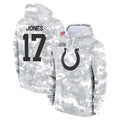 Punc IN.Colts #17 Daniel Jones Player Arctic Camo Salute to Service Hoodies Limited Game Stitched Jerseys