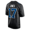 Punc IN.Colts #17 Daniel Jones Player Carbon Black Fashion Game Stitched Jerseys