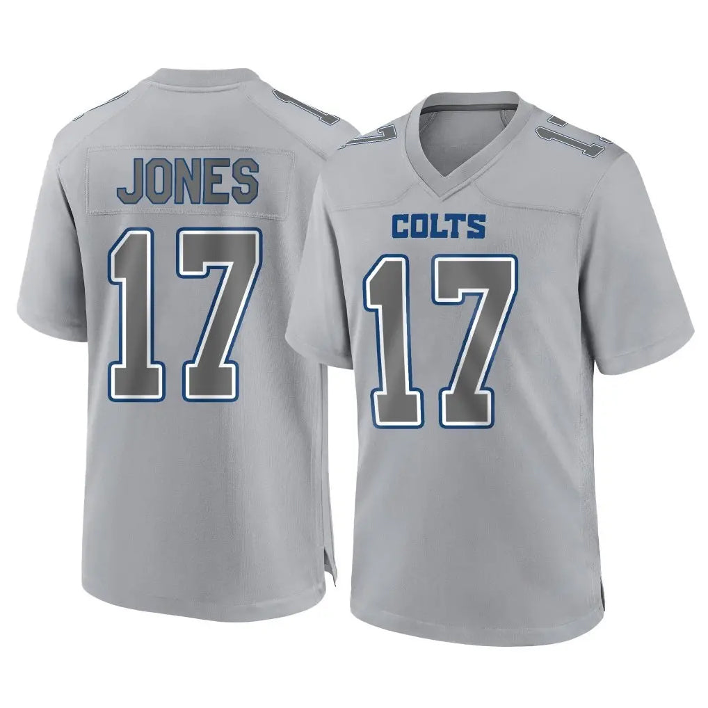 Punc IN.Colts #17 Daniel Jones Player Gray Atmosphere Fashion Home Game Stitched Jerseys