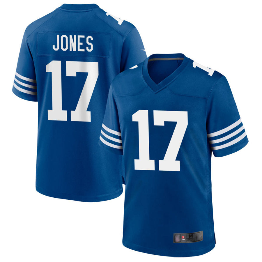 Punc IN.Colts #17 Daniel Jones Player Royal Limited Game Stitched Jerseys