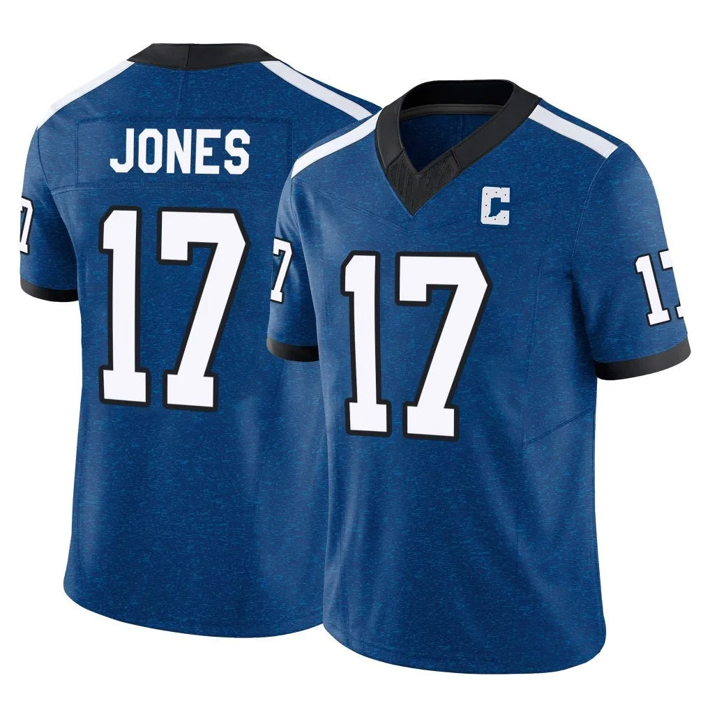 Punc IN.Colts #17 Daniel Jones Player Royal Vapor F.U.S.E. Limited Stitched Jerseys