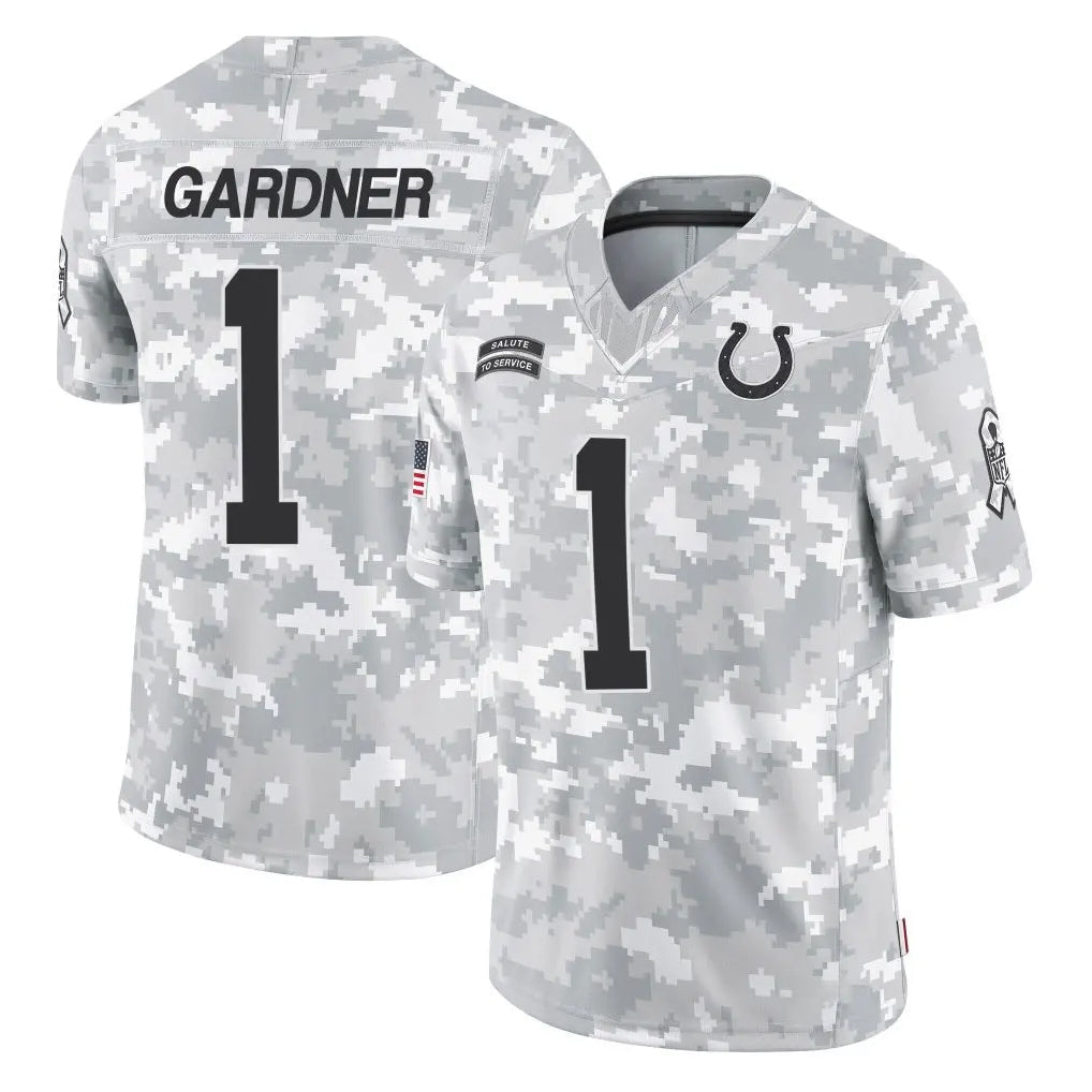Punc IN.Colts #1 Sauce Gardner Player Arctic Camo Salute To Service Limited Game Stitched Jerseys