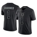 Punc IN.Colts #1 Sauce Gardner Player Black Reflective Limited Game Stitched Jerseys
