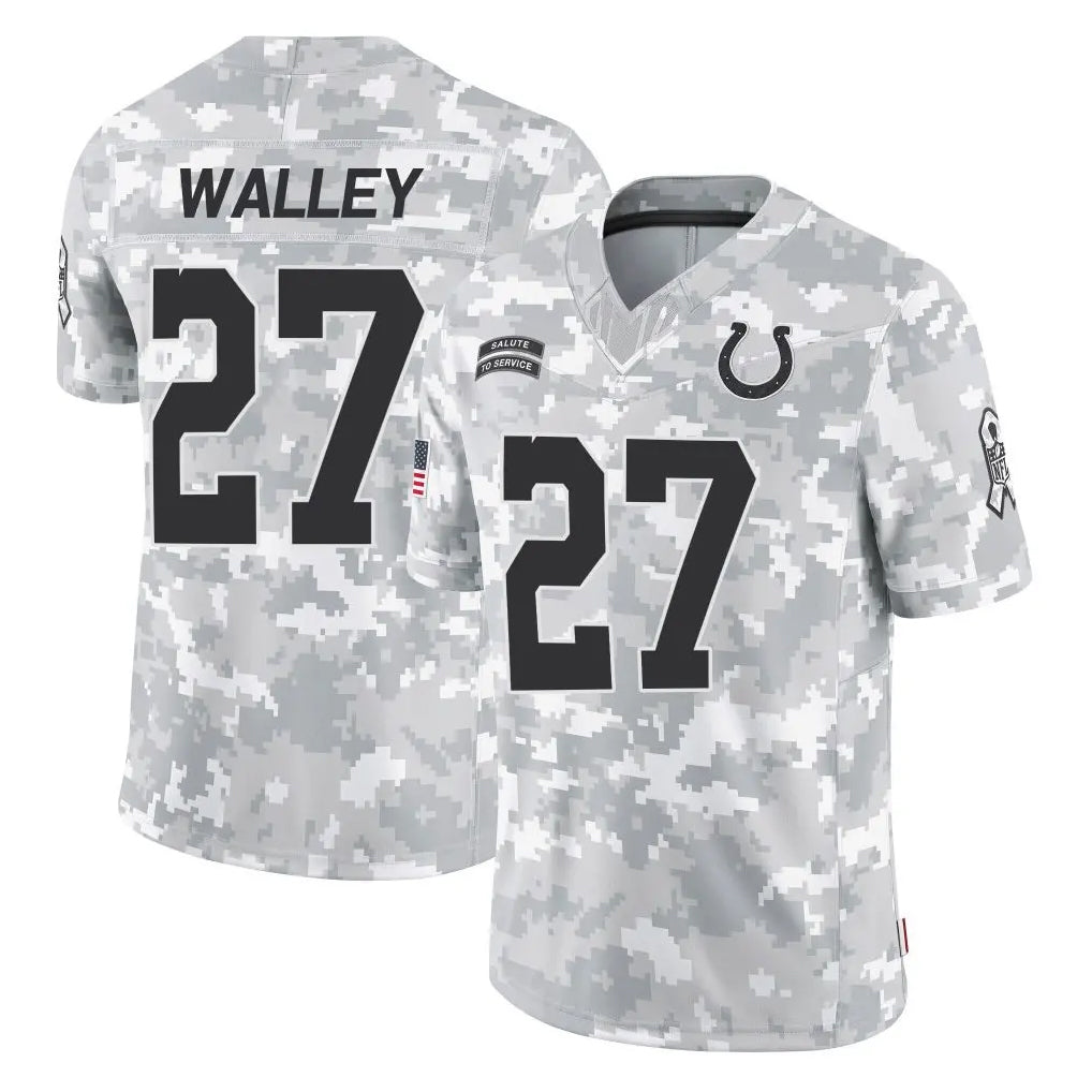 Punc IN.Colts #27 Justin Walley Player Arctic Camo Salute To Service Limited Game Stitched Jerseys