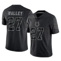 Punc IN.Colts #27 Justin Walley Player Black Reflective Limited Game Stitched Jerseys