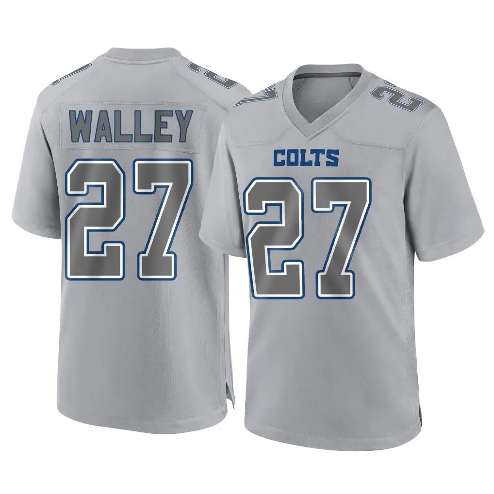 Punc IN.Colts #27 Justin Walley Player Gray Atmosphere Fashion Home Game Stitched Jerseys