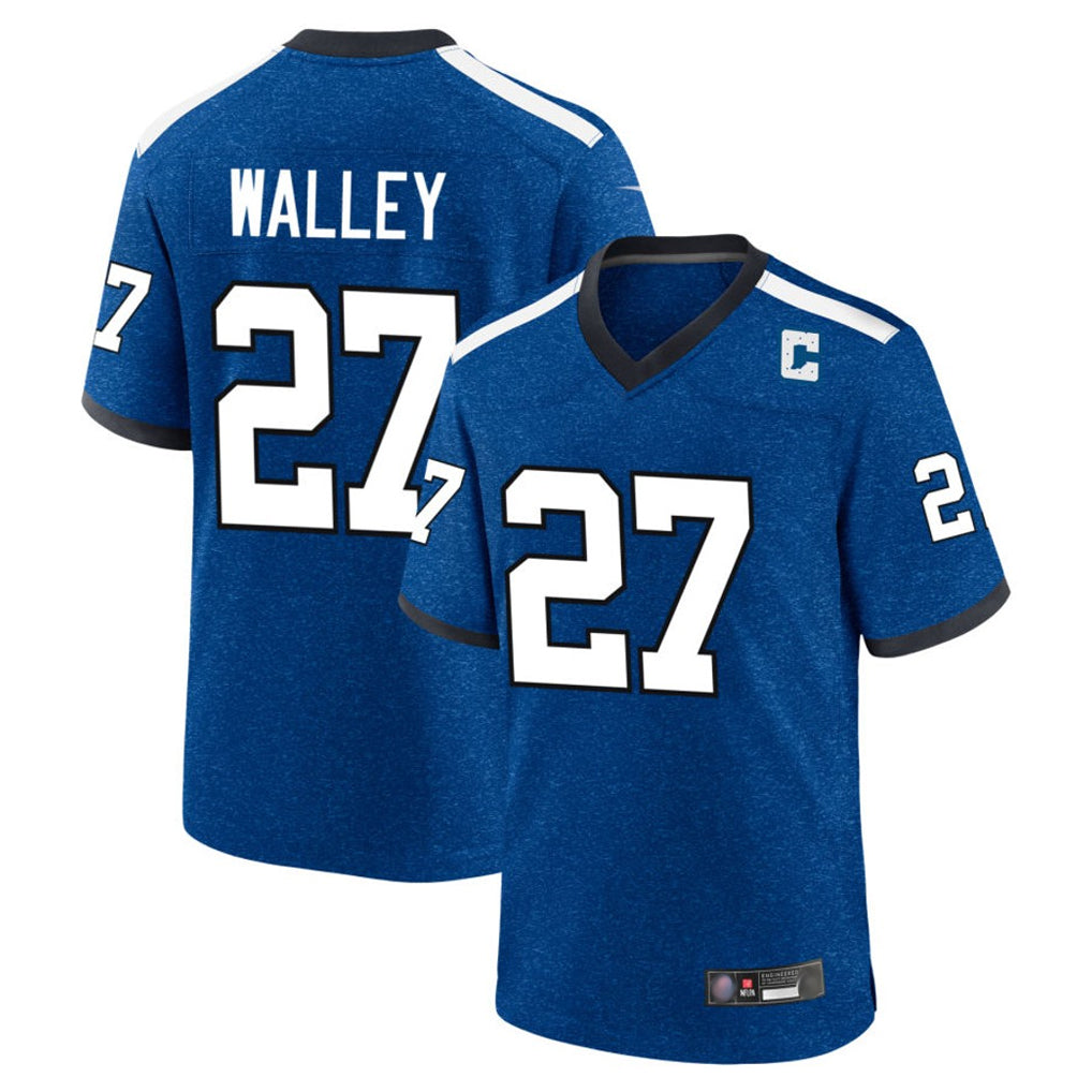 Punc IN.Colts #27 Justin Walley Player Royal Alternate Indiana Nights Home Game Stitched Jerseys