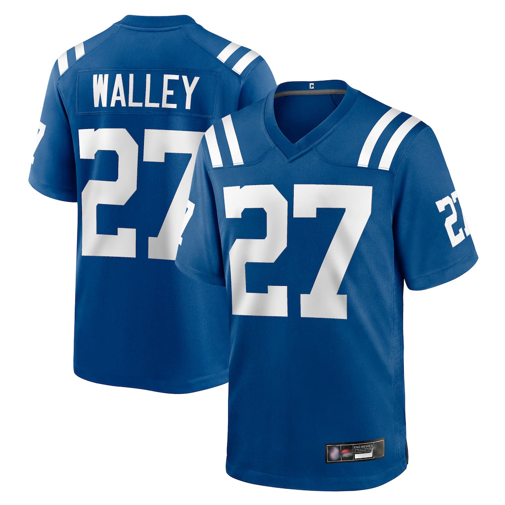 Punc IN.Colts #27 Justin Walley Player Royal Home Game Stitched Jerseys
