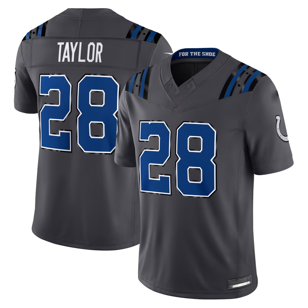 Punc IN.Colts #28 Jonathan Taylor Anthracite 2026 Rivalries Collection Limited Stitched Jerseys