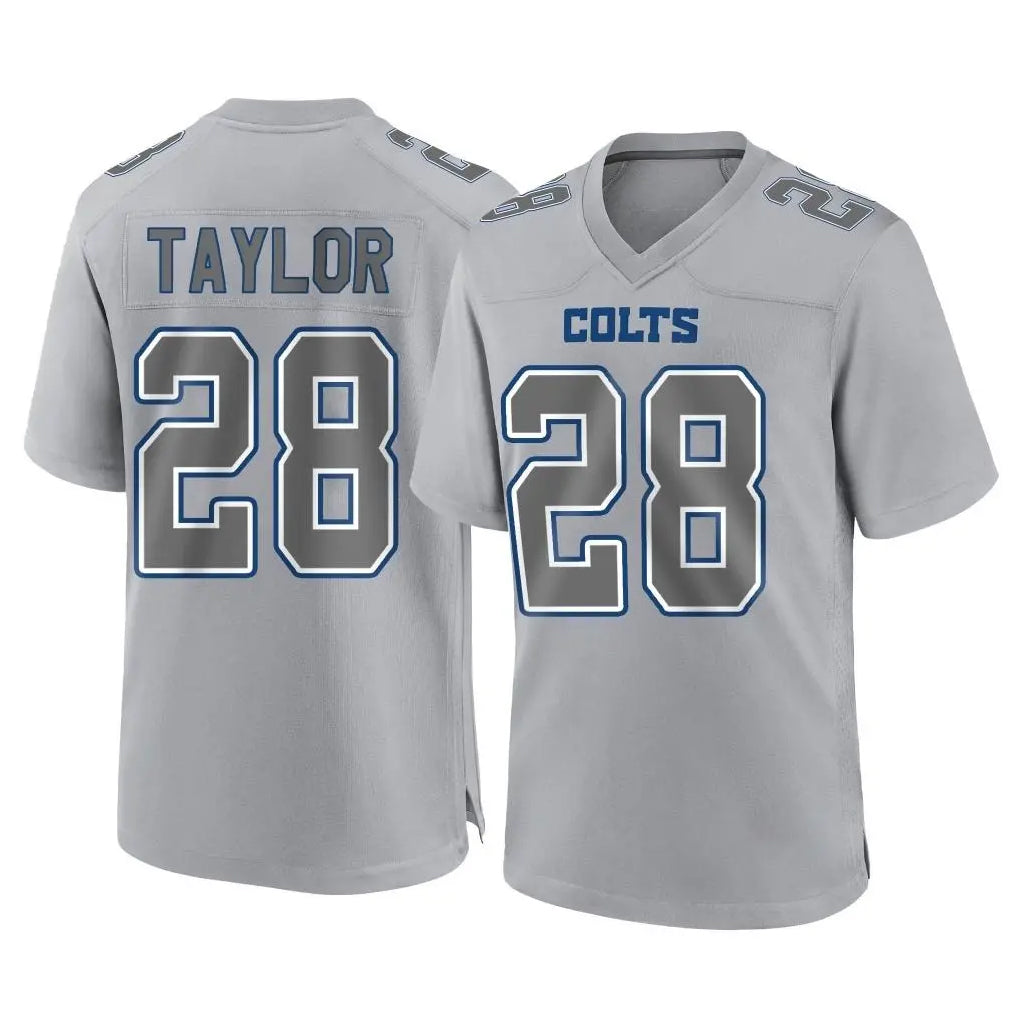 Punc IN.Colts #28 Jonathan Taylor Player Gray Atmosphere Fashion Home Game Stitched Jerseys