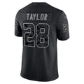 Punc IN.Colts #28 Jonathan Taylor Player RFLCTV Limited Black Stitched Jerseys