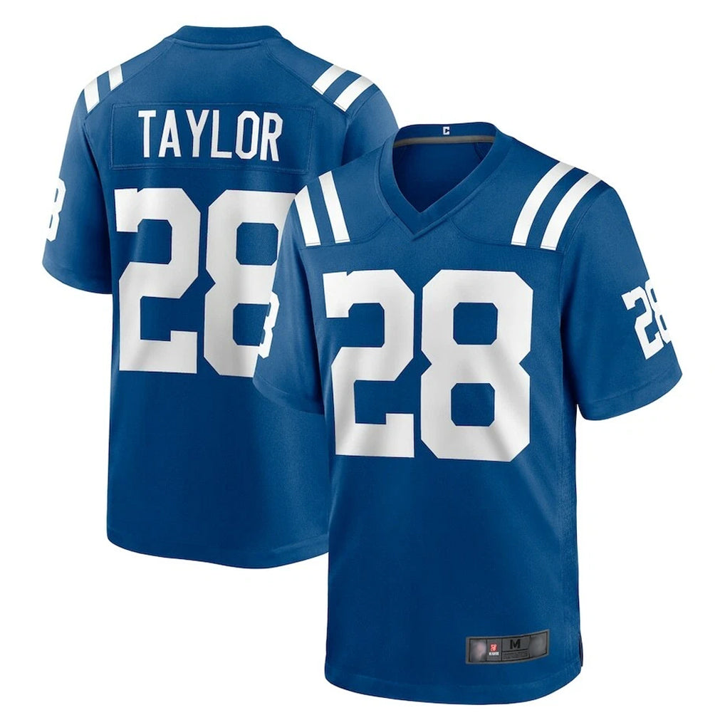 Punc IN.Colts #28 Jonathan Taylor Player Royal Home Game Stitched Jerseys