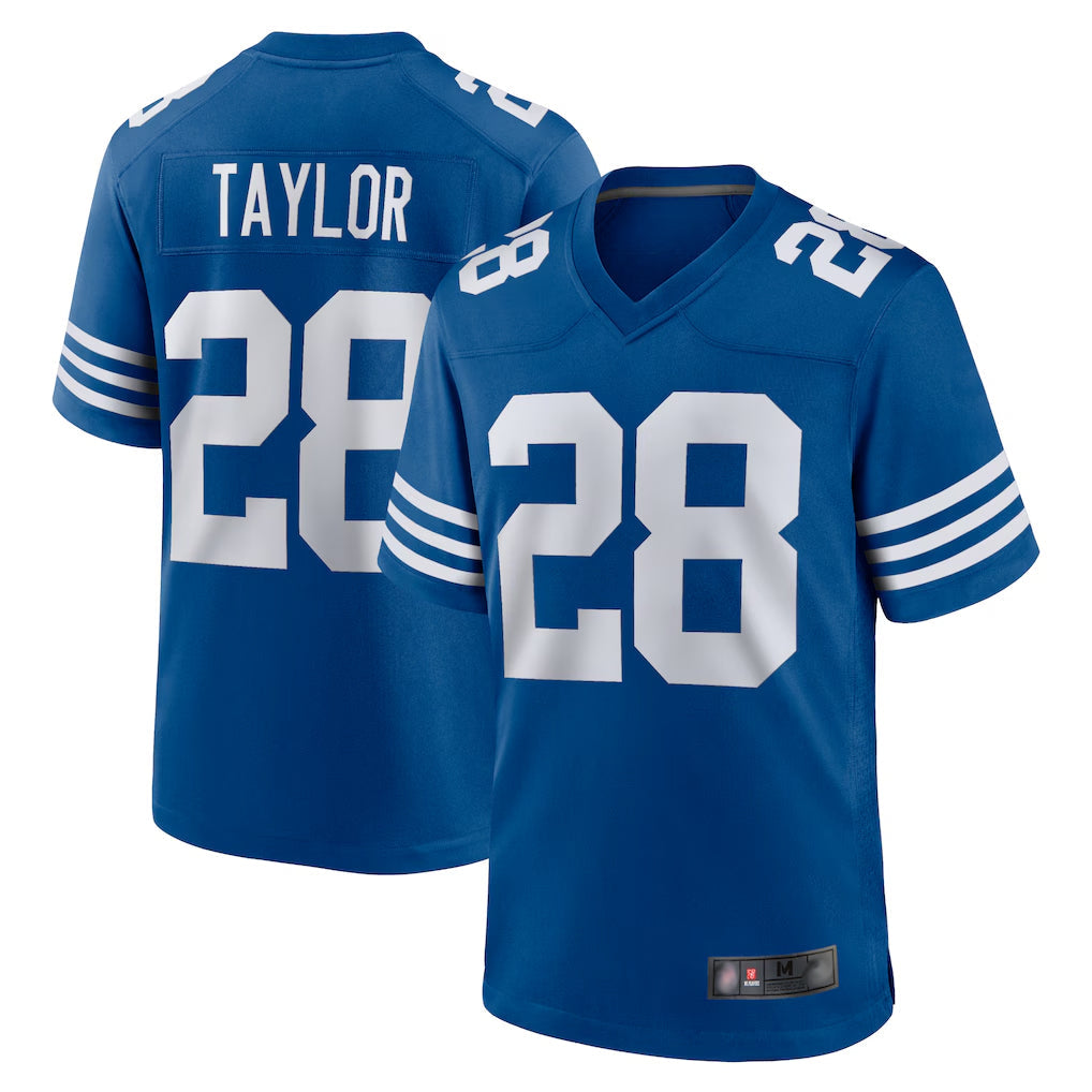 Punc IN.Colts #28 Jonathan Taylor Player Royal Limited Home Game Stitched Jerseys
