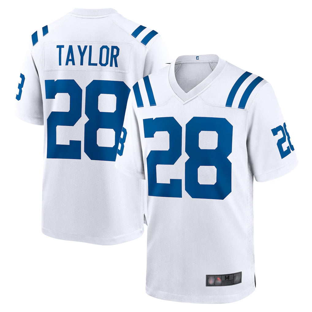 Punc IN.Colts #28 Jonathan Taylor Player White Home Game Stitched Jerseys