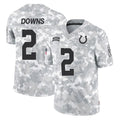 Punc IN.Colts #2 Josh Downs Player Arctic Camo Salute To Service Limited Game Stitched Jerseys