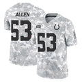 Punc IN.Colts #53 CJ Allen Player Arctic Camo Salute To Service Limited Game Stitched Jerseys