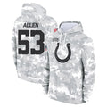 Punc IN.Colts #53 CJ Allen Player Arctic Camo Salute to Service Hoodies Limited Game Stitched Jerseys
