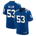 Punc IN.Colts #53 CJ Allen Player Royal Alternate Indiana Nights Home Game Stitched Jerseys