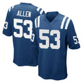 Punc IN.Colts #53 CJ Allen Player Royal Home Game Stitched Jerseys