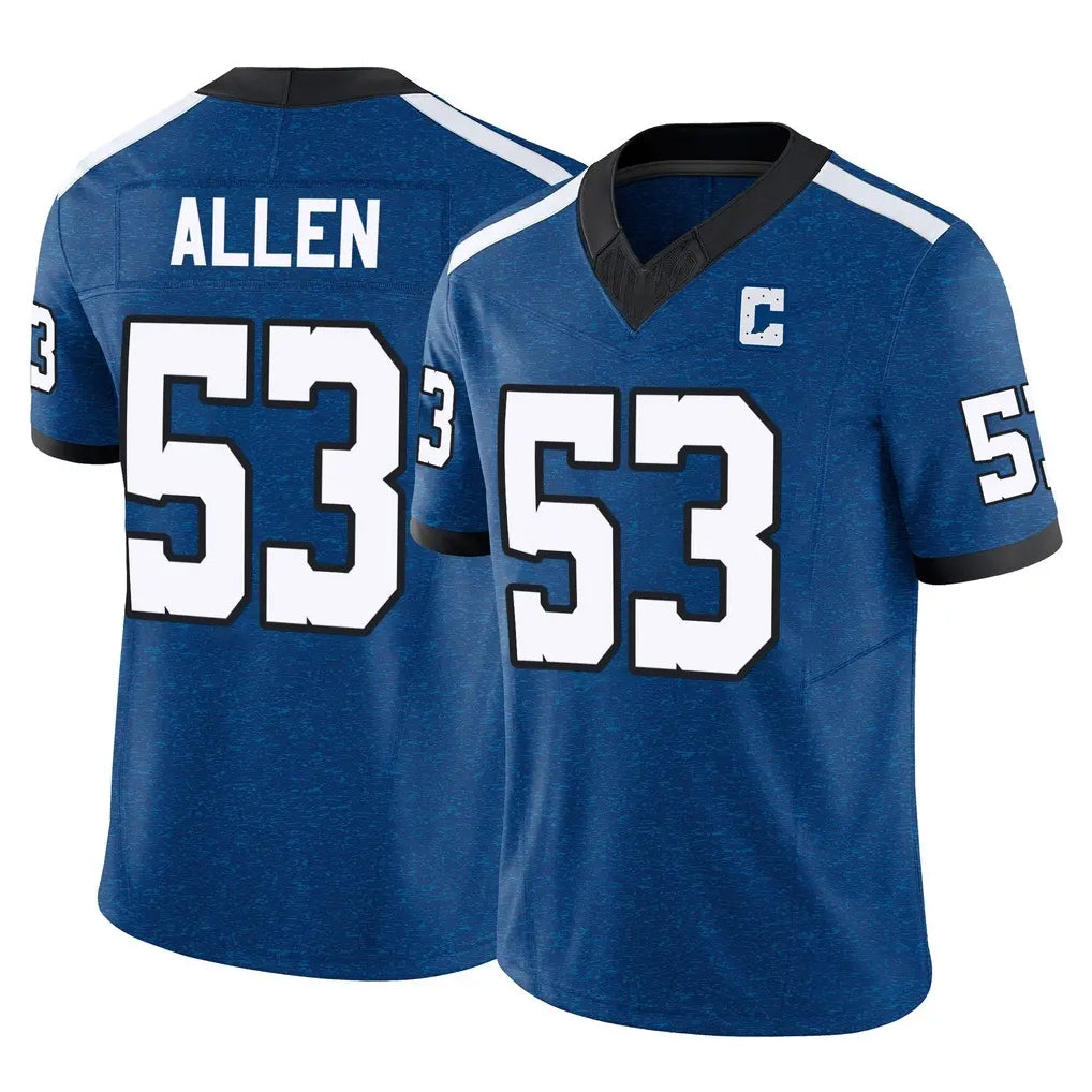 Punc IN.Colts #53 CJ Allen Player Royal Limited Indiana Nights Alternate Vapor F.U.S.E. Home Game Stitched Jerseys