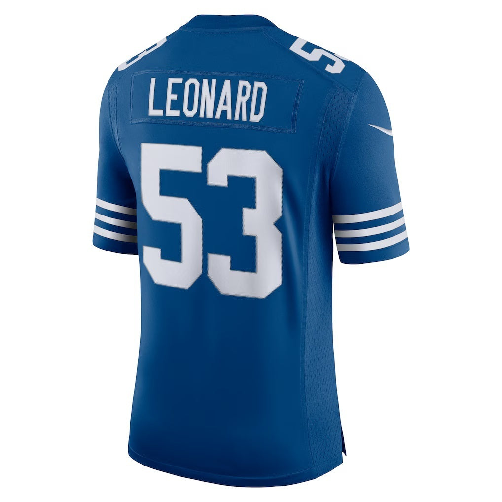 Punc IN.Colts #53 Darius Leonard Royal Alternate Vapor Limited Stitched Jerseys