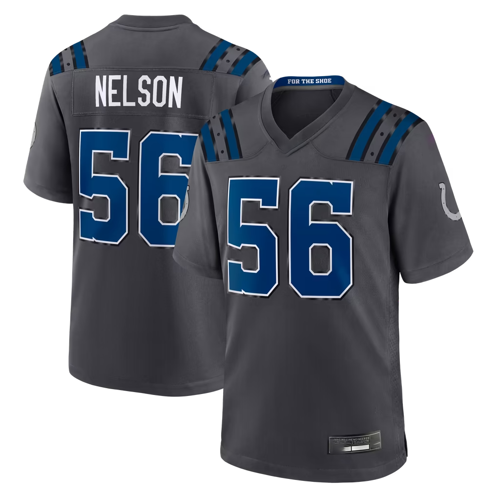 Punc IN.Colts #56 Quenton Nelson Anthracite 2026 Rivalries Collection Game Stitched Jerseys