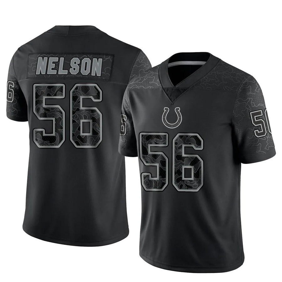 Punc IN.Colts #56 Quenton Nelson Player RFLCTV Limited Black Stitched Jerseys