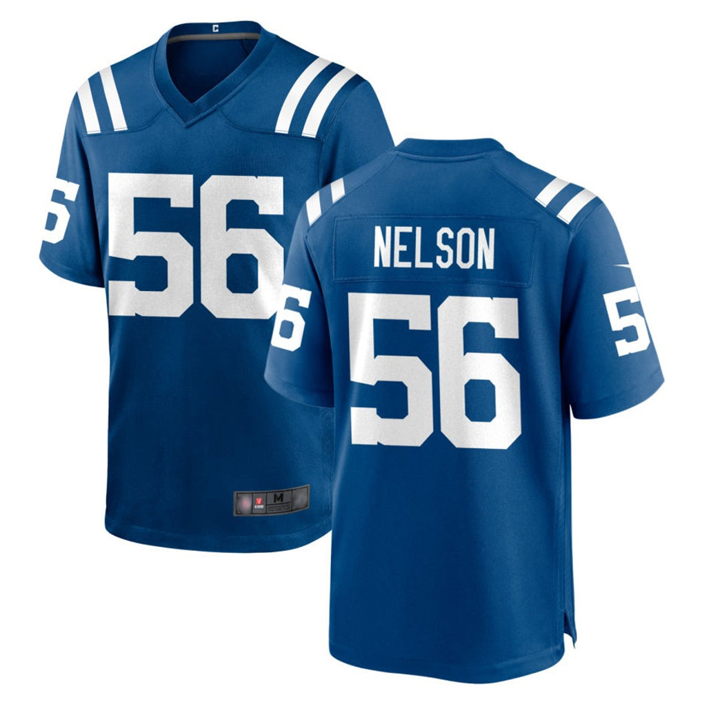 Punc IN.Colts #56 Quenton Nelson Player Royal Home Game Stitched Jerseys