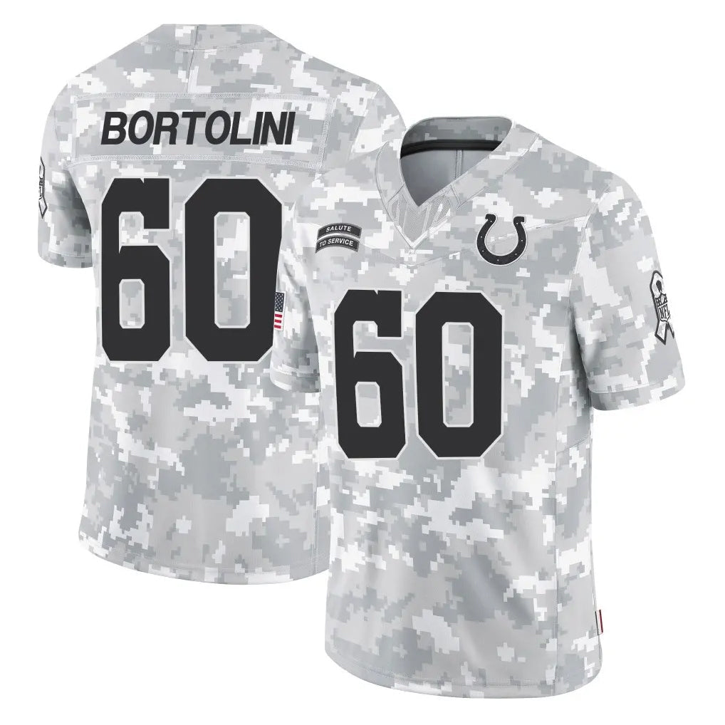 Punc IN.Colts #60 Tanor Bortolini Player Arctic Camo Salute To Service Limited Game Stitched Jerseys