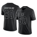 Punc IN.Colts #60 Tanor Bortolini Player Black Reflective Limited Game Stitched Jerseys