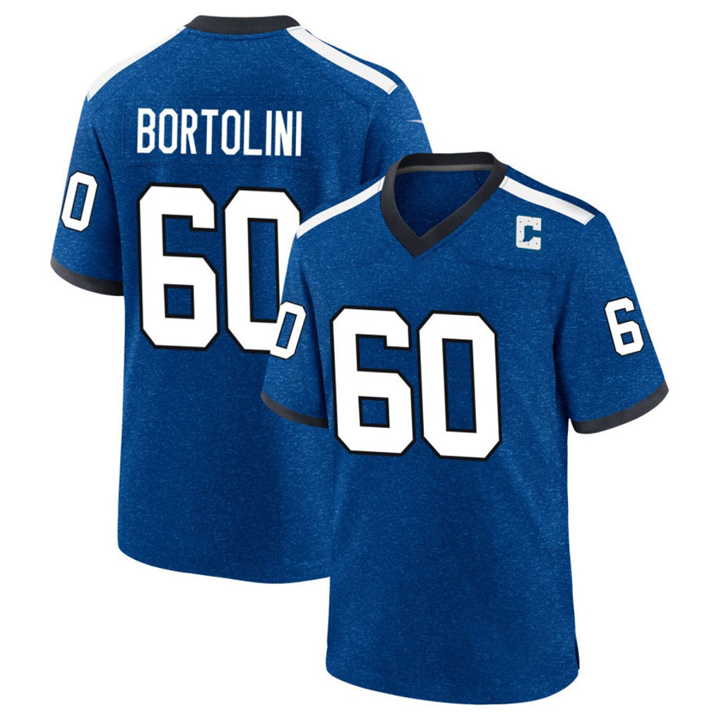 Punc IN.Colts #60 Tanor Bortolini Player Royal Alternate Indiana Nights Home Game Stitched Jerseys