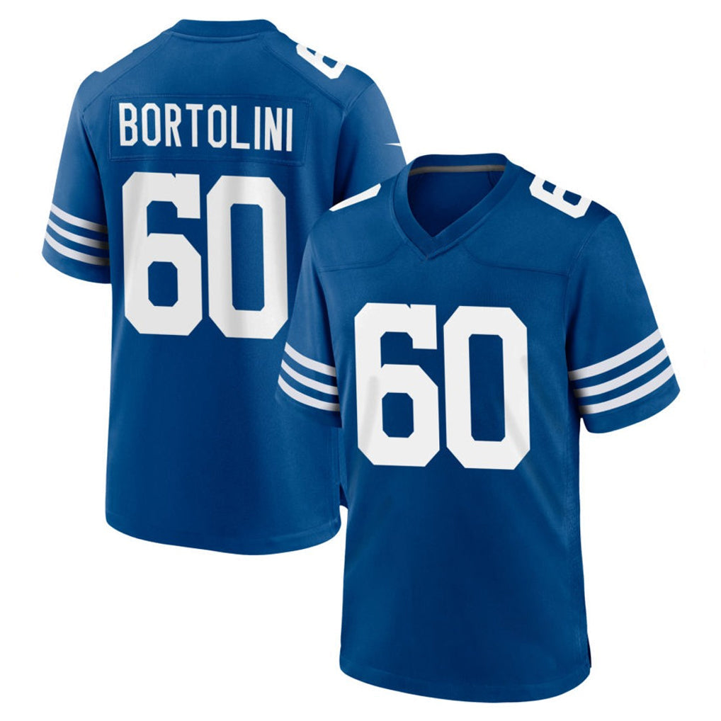 Punc IN.Colts #60 Tanor Bortolini Player Royal Limited Home Game Stitched Jerseys