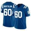 Punc IN.Colts #60 Tanor Bortolini Player Royal Limited Vapor F.U.S.E. Home Game Stitched Jerseys