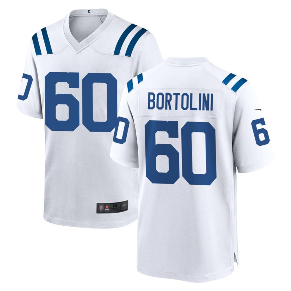 Punc IN.Colts #60 Tanor Bortolini Player White Home Game Stitched Jerseys