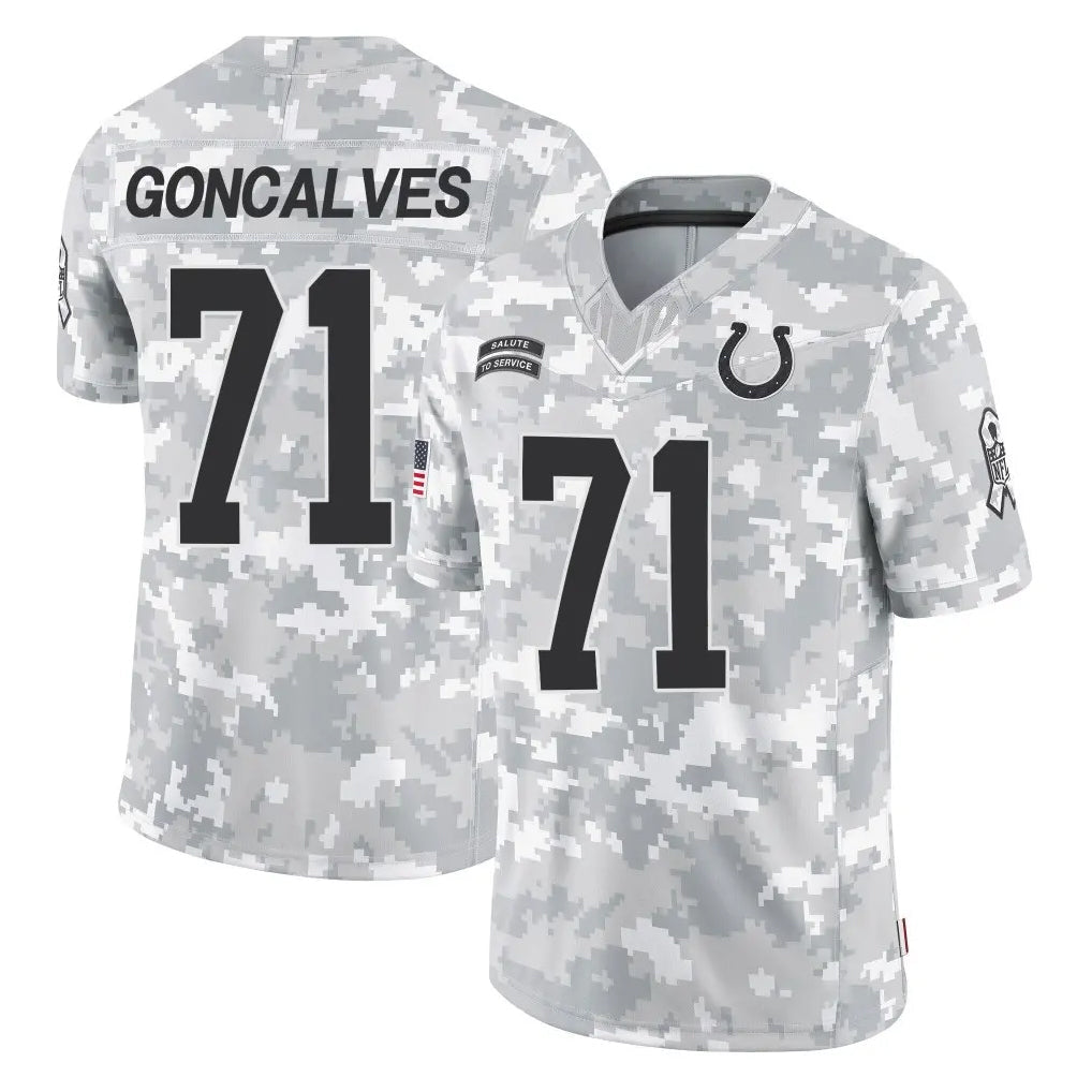 Punc IN.Colts #71 Matt Goncalves Player Arctic Camo Salute To Service Limited Game Stitched Jerseys