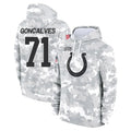 Punc IN.Colts #71 Matt Goncalves Player Arctic Camo Salute to Service Hoodies Limited Game Stitched Jerseys