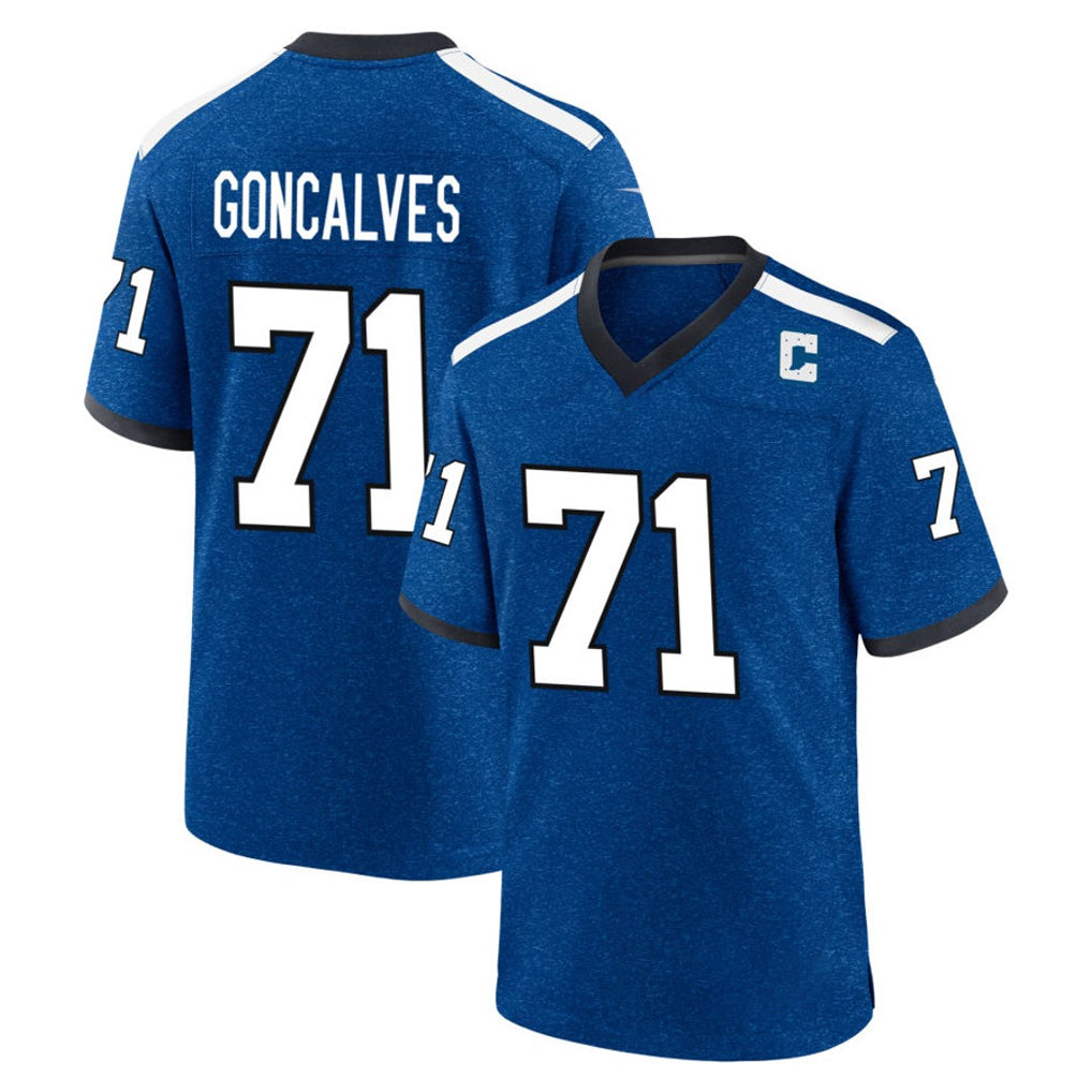 Punc IN.Colts #71 Matt Goncalves Player Royal Alternate Indiana Nights Home Game Stitched Jerseys