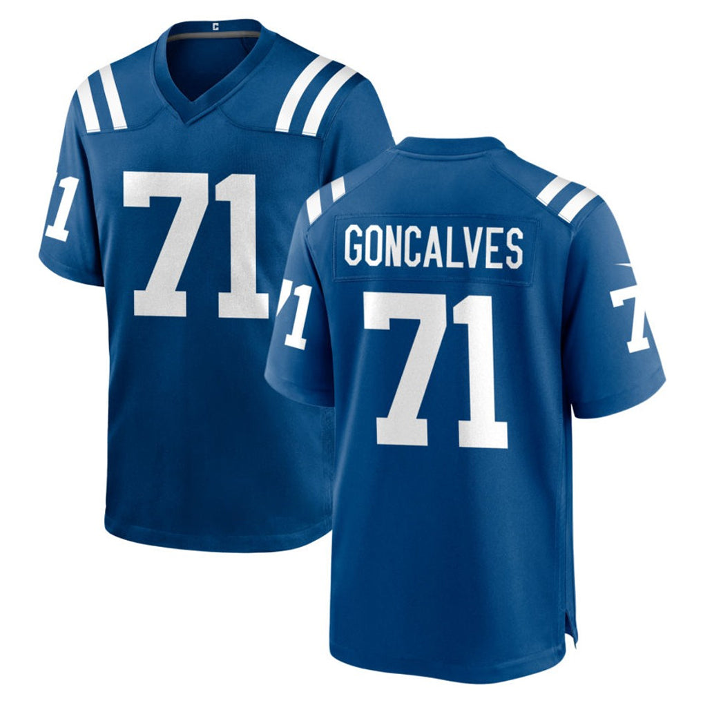 Punc IN.Colts #71 Matt Goncalves Player Royal Home Game Stitched Jerseys