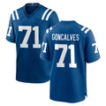 Punc IN.Colts #71 Matt Goncalves Player Royal Home Game Stitched Jerseys