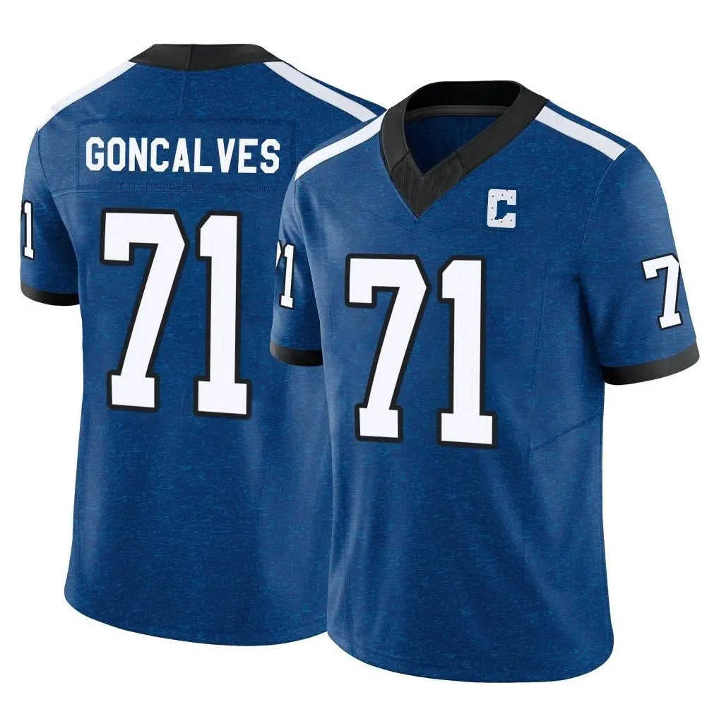 Punc IN.Colts #71 Matt Goncalves Player Royal Limited Indiana Nights Alternate Vapor F.U.S.E. Home Game Stitched Jerseys