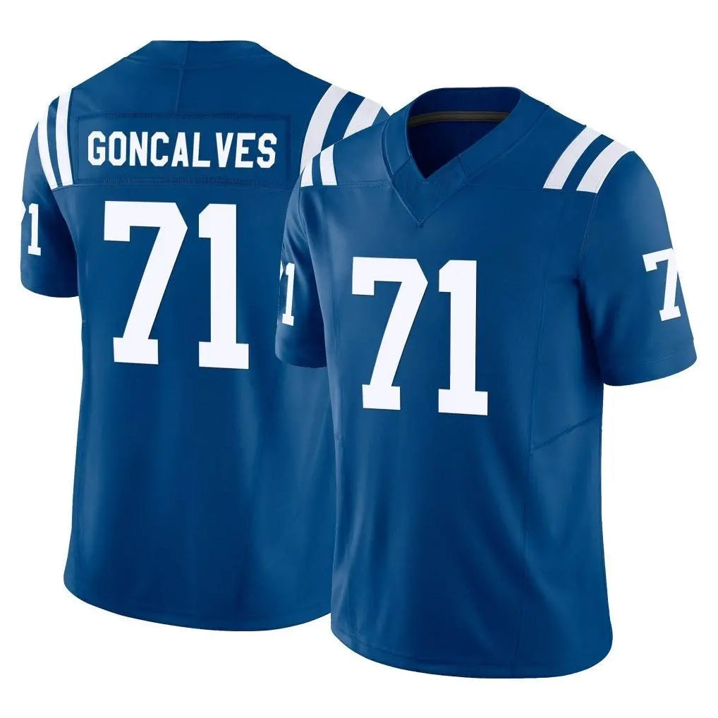 Punc IN.Colts #71 Matt Goncalves Player Royal Limited Vapor F.U.S.E. Home Game Stitched Jerseys