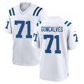 Punc IN.Colts #71 Matt Goncalves Player White Home Game Stitched Jerseys