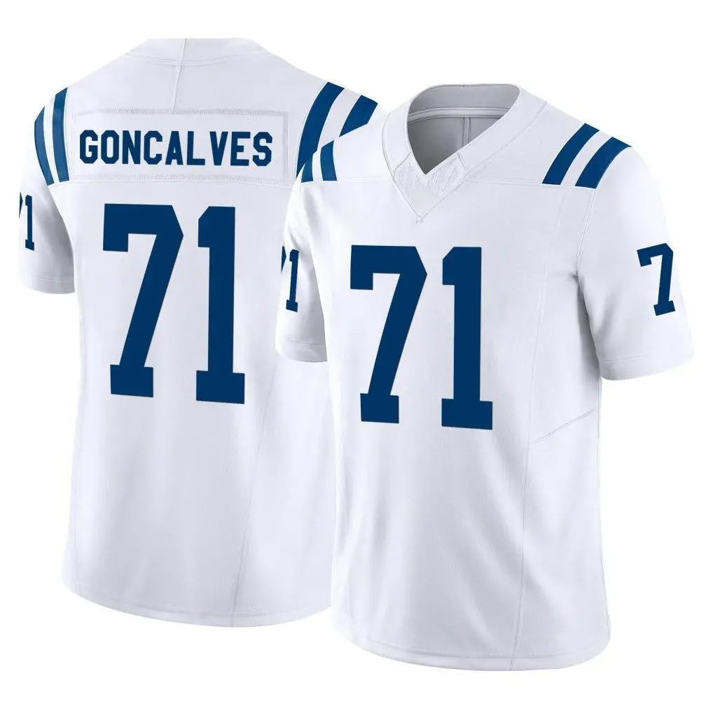 Punc IN.Colts #71 Matt Goncalves Player White Limited Vapor F.U.S.E. Home Game Stitched Jerseys