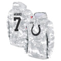 Punc IN.Colts #7 Charvarius Ward Sr. Player Arctic Camo Salute to Service Hoodies Limited Game Stitched Jerseys