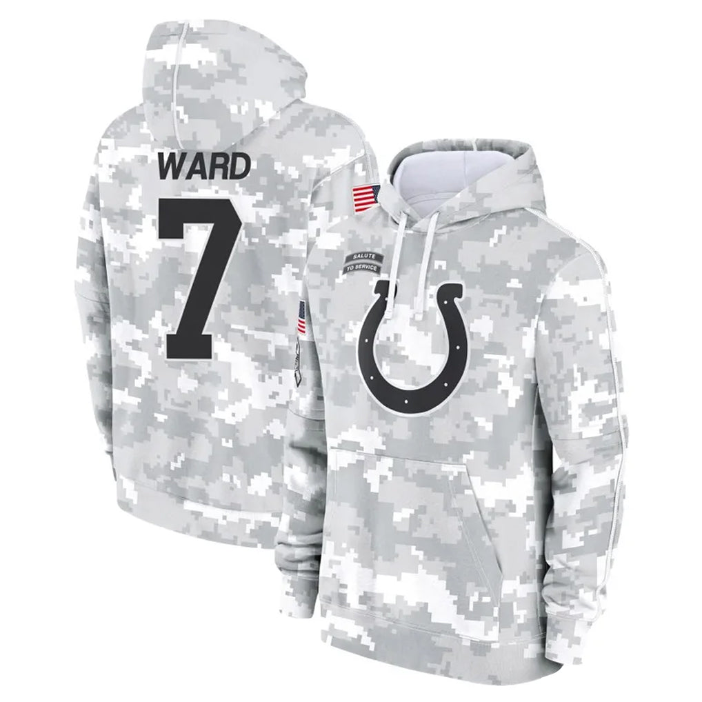 Punc IN.Colts #7 Charvarius Ward Sr. Player Arctic Camo Salute to Service Hoodies Limited Game Stitched Jerseys