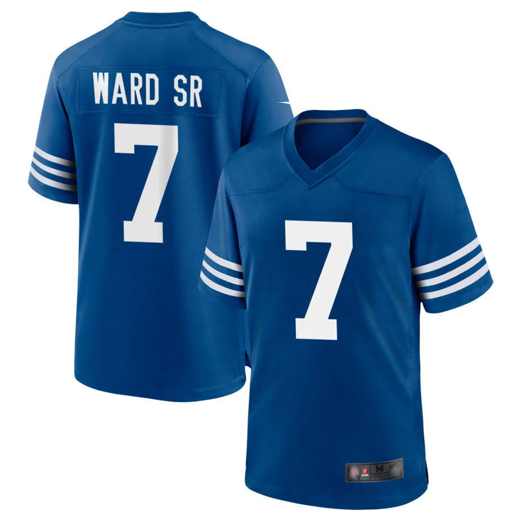 Punc IN.Colts #7 Charvarius Ward Sr. Player Royal Limited Home Game Stitched Jerseys